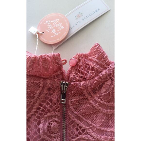 NWT Baileys Blossoms Boutique mabel lace baby dress bell sleeve floral 9-12 mth - Picture 7 of 10